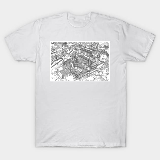 Vittoriano monument in Piazza Venezia T-Shirt by valery in the gallery